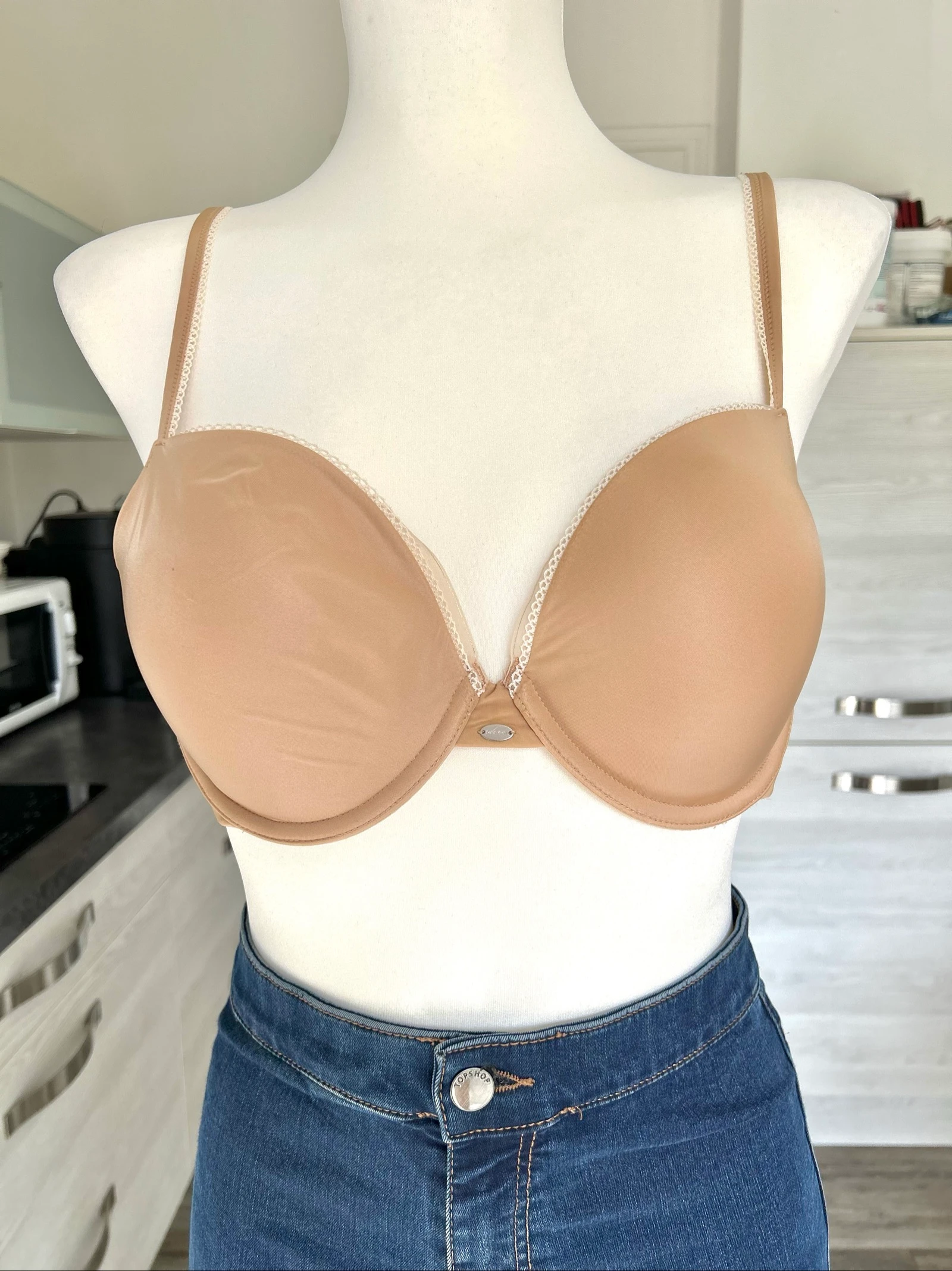 Soutien gorge en nylon à coque armature beige 95C Calvin Klein